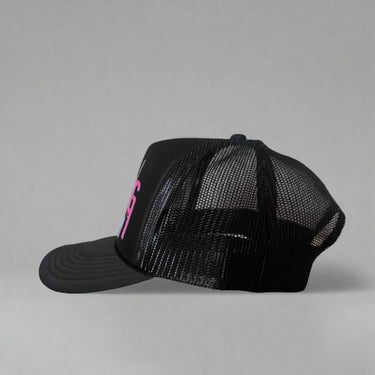 Big Rig Energy Black Trucker Hat Left