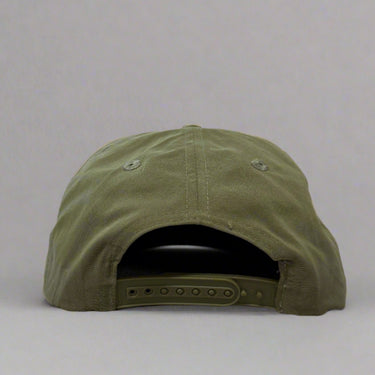 Green hat with gold rope Mallard Smoke & Steel Outdoor hat back view