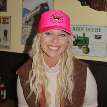 Quacks & Stacks Hurley House Bright Pink front