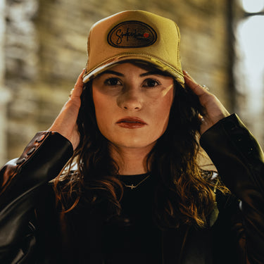 Smokeshow XO Trucker Hat Model Front