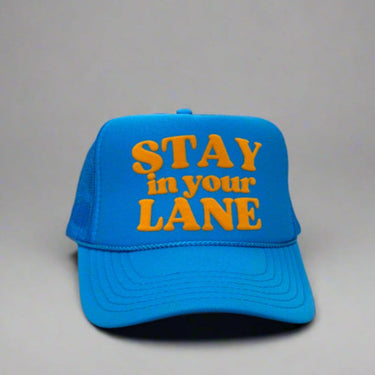 Stay in your lane trucker hat front
