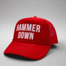 hammer down left lane trucker hat front 