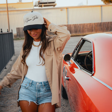 hammer down right lane trucker hat model 