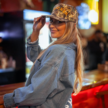 just a trucker hat on model